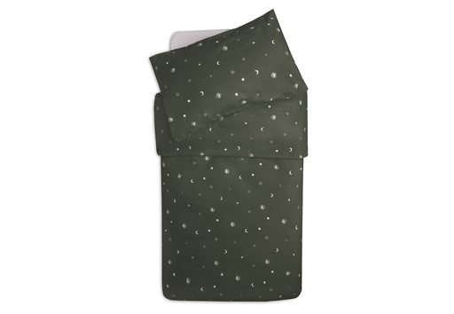 [447043] Jollein | Dekbedovertrek met Sloop Stargaze Leaf Green 100x140