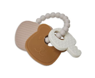 [461142] BIJTRING, Teething Ring, multikleur, uni, siliconen, SS23