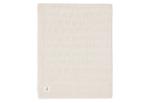 [471224] DEKEN, 75x100cm, Grain Knit oatmeal, ecru, all over graan motief/uni, tricot, voor wieg/draagmand/park