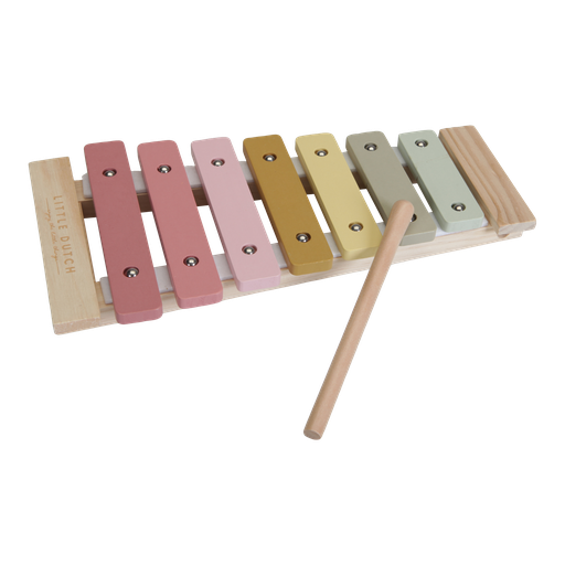 [402784] MUZIEKINSTRUMENT, Xylofoon, pink, roze/multikleur, hout, +muziek, vanaf 36 maanden