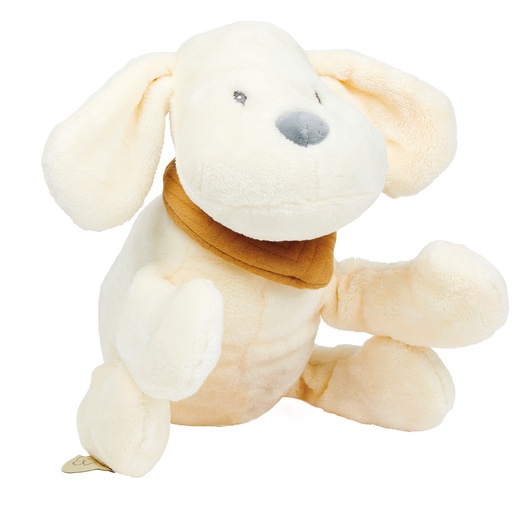 [452392] PLUCHE KNUFFEL, Charlie, ecru, Cuddly Dog Flannel, vanilla, hond, uni, textiel vanaf 0 maand, H:30 cm