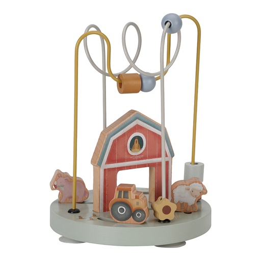 [470268] Little Dutch | Activiteitenspiraal Little Farm Hout/Metaal +12M