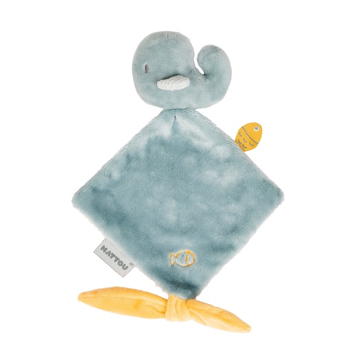 [456113] Nattou | Knuffeldoek/Doudou Mini Doudou Sally the whale Romeo, Jules & Sally grijs/groen 