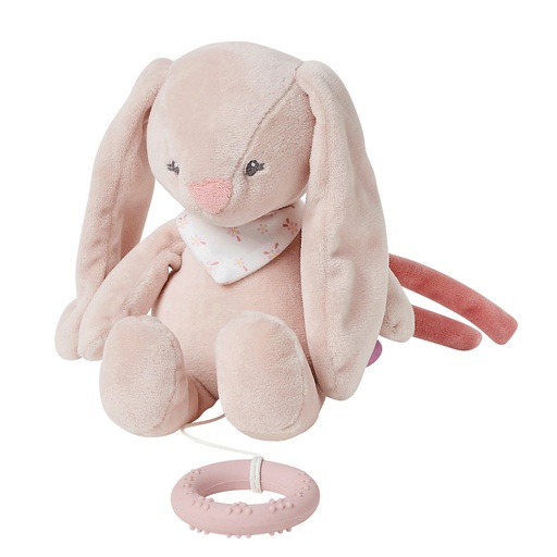 [460126] MUZIEKTREKKER, 23cm, Mini Musical Pomme the bunny, Alice & Pomme, ecru, konijn, textiel, +muziek, vanaf 0 maand