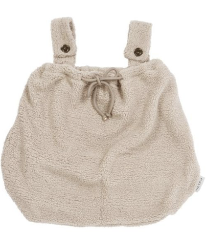 [472495] OPBERGZAK, Teddy sand, Boxzak, ecru, uni, teddy, L40 H45cm, vr aan het babybed/park, 1 stuk, opbergen