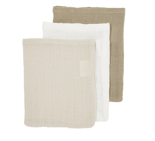 [482075] Meyco | Washandje Pre-Washed Offwhite/Soft Sand/Taupe 20x17cm 3-pack