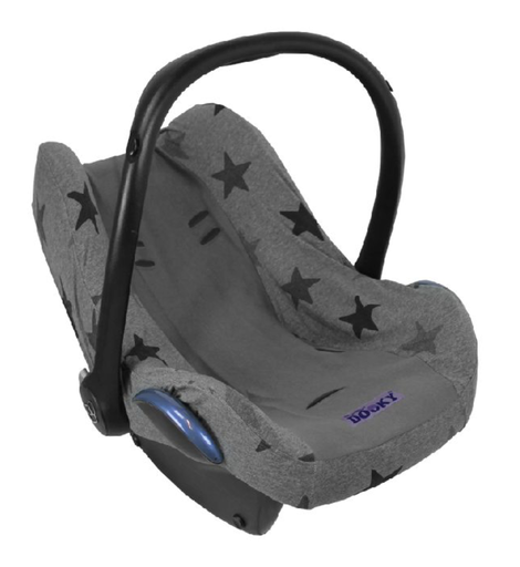 [333327] Dooky | Autostoel Hoes Grey Stars vr Groep 0+ Universeel