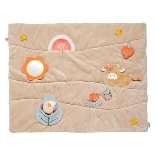 [477619] Nattou | Speeltapijt zonder speelboog Activity mat Mila, Lana & Zoë beige 