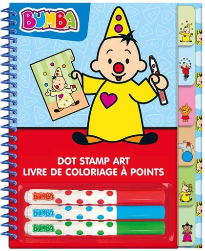 [463339] DOEBOEK, Boek Stip Stempel Kunst, Bumba, multikleur, Bumba met zijn stempelboek, vanaf 18 maanden, Boek