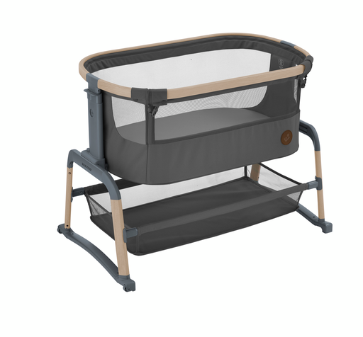 [463014] CO-SLEEPING WIEG, Iora Air, graphite beyond eco, alu/mesh, +matras, schommel- functie, dropside, op wieltjes, 2023