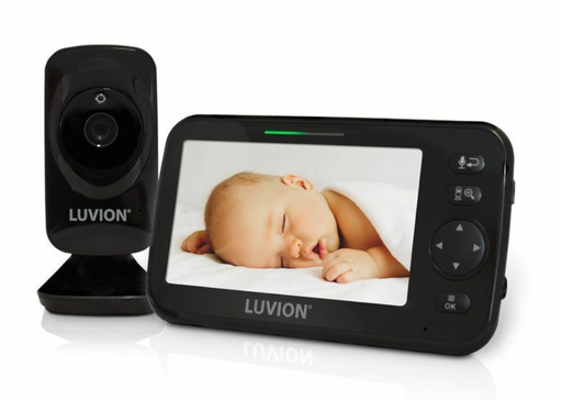 [425107] Luvion | Beeldbabyfoon Icon Deluxe Black Edition Digitaal|FHSS LCD Scherm Bereik tot 250m