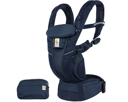 [420088] BABYBUIDEL, Omni Breeze, midnight blue, SoftFlex - mesh 3.2 kg tot 20.4 kg, positie buik/heup/rug/M houding, 2022