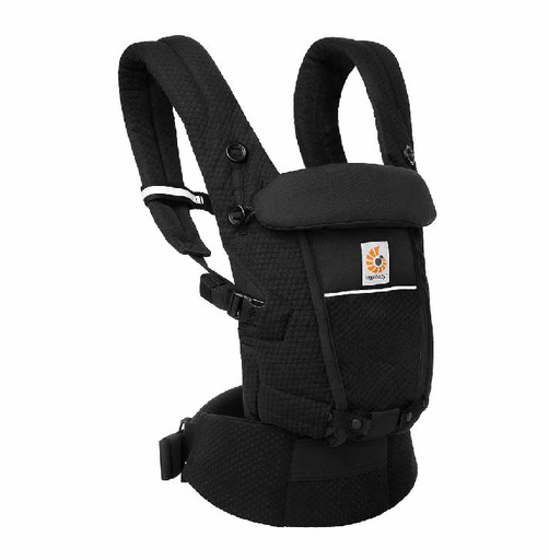 [428776] BABYBUIDEL, Adapt Soft Flex Mesh, onyx black, 3.2 kg tot 20.4 kg, positie buik/heup/rug/M houding