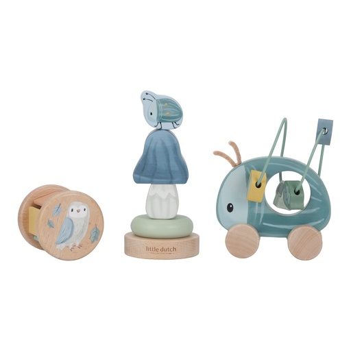 [LD7256] Little Dutch | Giftset Forest Friends Blauw Hout +12M