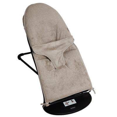 [420176] INLEGKUSSEN, Timboo, feather grey, grijs, vr relax Babybjorn Balance soft/ Bliss, 40x76cm, met gordelopeningen