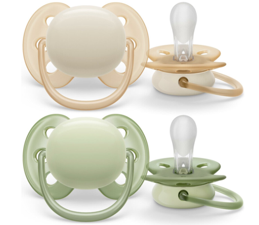 [500171] Avent | Fopspeen Ultra Soft Beige/Licht groen 0-6M 2St