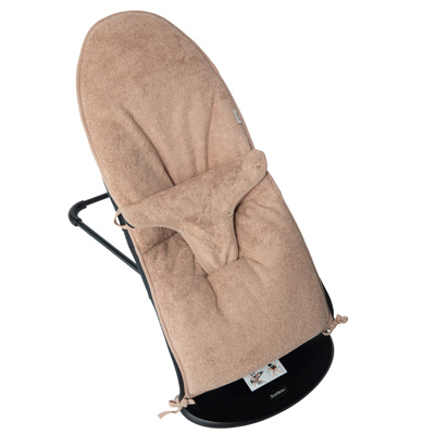 [451112] INLEGKUSSEN, Timboo, savannah sand, bruin, vr relax Babybjorn Balance soft/ Bliss, 40x76cm, met gordelopeningen