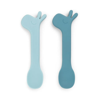 [456617] LEPEL, 2 delig, Silicone Spoon 2-pack, Lalee, blue, blauw, uni, van 0 maand, bestek, 2024