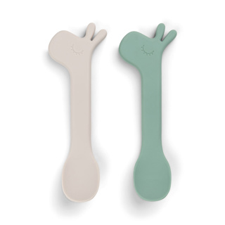 [456618] LEPEL, 2 delig, Silicone Spoon 2-pack, Lalee, green, groen, uni, van 0 maand, bestek, 2024