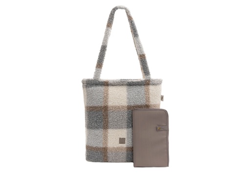 [510704] Diaper Bag Shopper Check Boucle