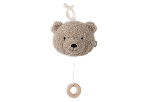 [510750] Musical Hanger Teddy Bear Olive Green