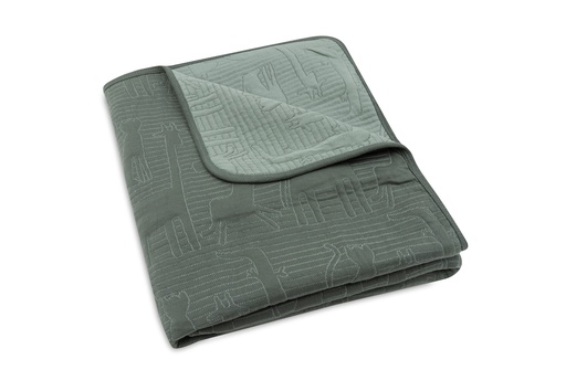 [510821] Jollein | Deken jungle jambo ash green - laurel 100x150cm