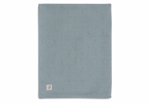 [510827] Jollein | Deken Cosy Knit Sea Green Tricot/Velvet 75x100cm