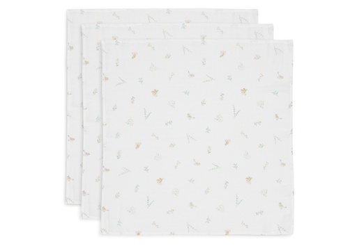 [510853] Jollein | Tetradoek muslin lovely birds 3-pack 70x70 cm