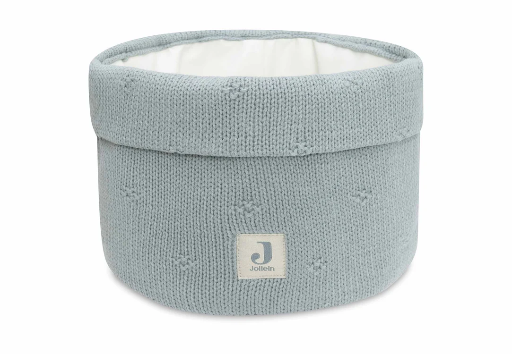 [510890] Changing Table Basket Cosy Knit Sea Green