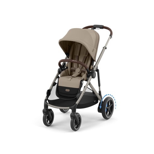 [511037] Cybex | Wandelwagen e-Gazelle S Almond Beige Frame Taupe Alu