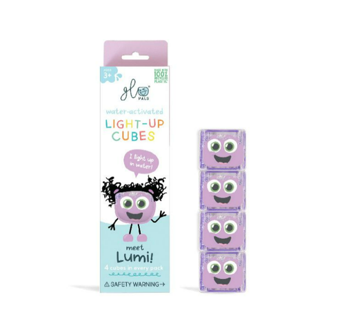 [477194] BADSPEELGOED, Lumi, light up cubes, paars, kunststof, 4 stuks, af 36M