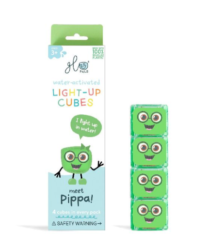 [477195] BADSPEELGOED, Pippa, light up cubes, groen, kunststof, 4 stuks, af 36M