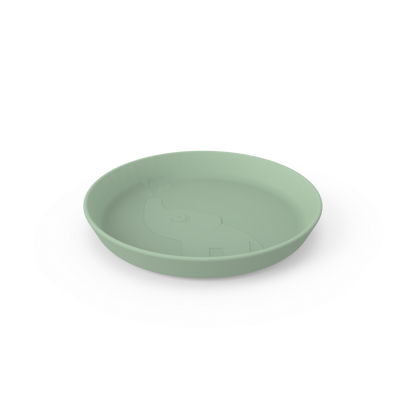 [456658] PLAT BORD, Kiddish Plate, Elphee, green, uni, PP, afdruk van Elphee de olifant op de bodem van de kom, 1 stuk(s), 2024