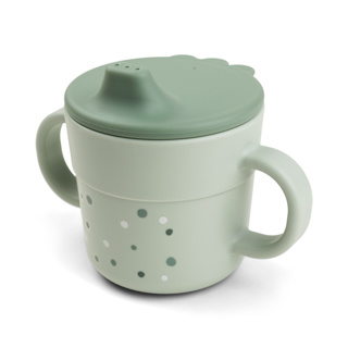 [472321] DRINKBEKER, 215 ml, Foodie Spout Cup, Happy Dots, green, PP, handvatten, drinktuit, 1 stuk(s), 2024