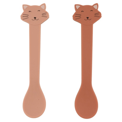 [485552] LEPEL, 2 delig, Spoon 2-pack, Cat. Mealtime, roze, kop kat, van 4 maand