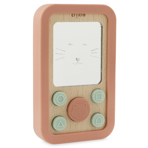 [523091] Trixie | Mobiel Mrs. Cat Roze Hout/Siliconen +0M