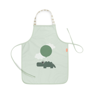 [478067] SCHORT, Waterproof Kids Apron, Happy Clouds, green, groen, 48 x 38 cm, polyester met PU, 2024