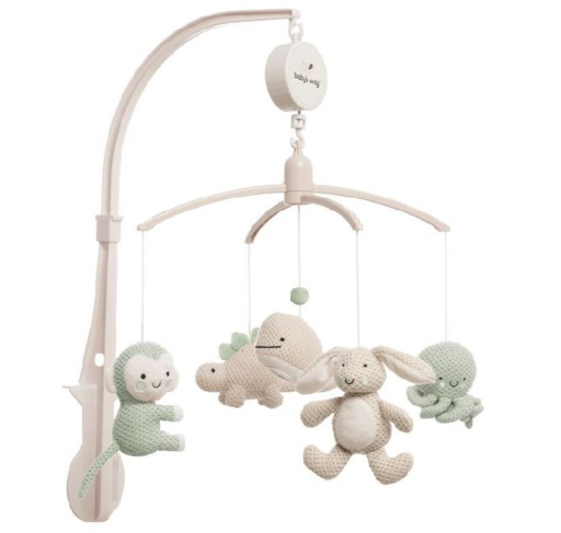 [523855] Baby's Only | Muziekmobiel Animals Laurel Green/Warm Linen