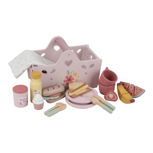 [485042] Little Dutch | Keukengerei Picknick Set Hout/Textiel +18M