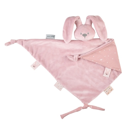 [484745] Nattou | Knuffeldoek Lapidou Maxi  Glow In The Dark Old Pink