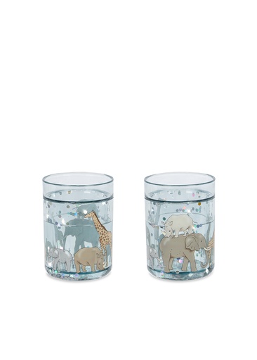 [524603] Konges Slojd | Drinkbeker Glitter Cups Safari 2pack