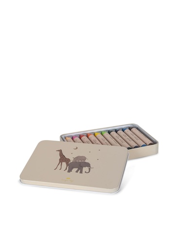 [524618] Konges Slojd | Kleuren Crayons Bees Wax Safari 10st