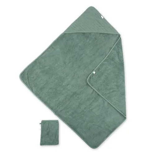 [525067] Bemini | Badcape Green Terry 90x90cm Groen