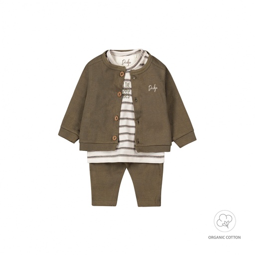 Dirkje | Outfit Boys 3-delig Faded Green