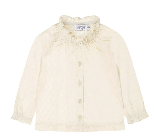 Dirkje | Blouse Girls Opstaand Kraagje Off White