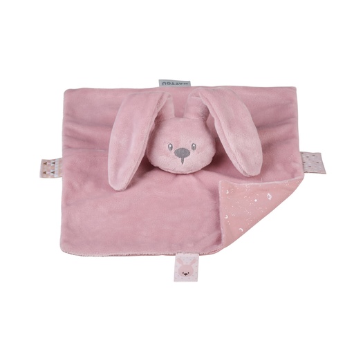 [484738] KNUFFELDOEK / DOUDOU, GID, Lapidou old, pink, roze, konijn, textiel, af 0M, Glow in the dark