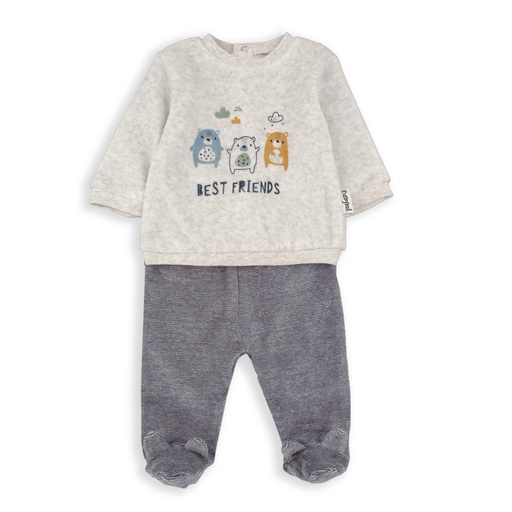 Babybol | Pyjama 2-delig Velours Just Bear Friends