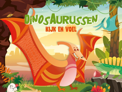 [531210] De Lantaarn | Boek Kijk En Voel - Dinosaurussen