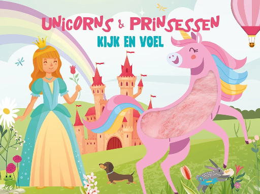 [531215] De Lantaarn | Boek Kijk En Voel - Unicorns & Prinsessen