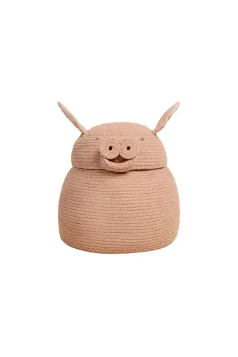 [531488] Lorena Canals | Basket Peggy the Pig 25 x 30 cm